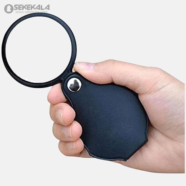 ذره بین تاشو جیبی بزرگنمایی 5 برابر سایز 70 (عدسی شیشه ای) — تصویر ۳