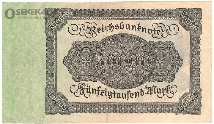 اسکناس 50.000 مارک آلمان (وایمار) 1922 (VF) — تصویر ۲