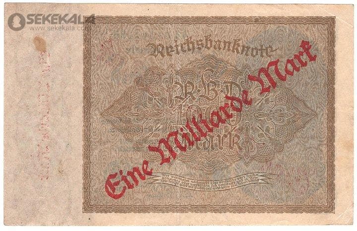 اسکناس 1000 مارک آلمان (وایمار) 1922 (VF) — تصویر ۲