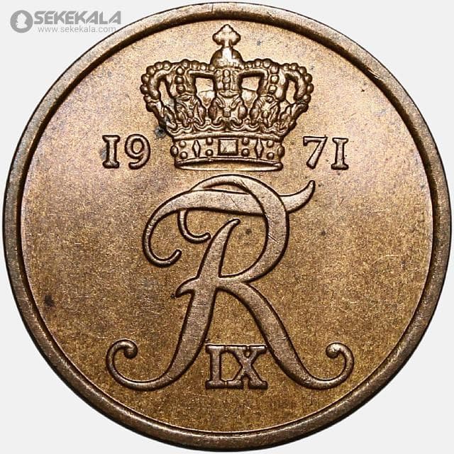 سکه 5 اوره دانمارک 1971 (UNC)