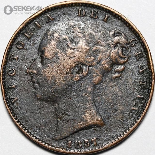 سکه 1 فارتینگ انگلیس 1857 (ملکه ویکتوریا)