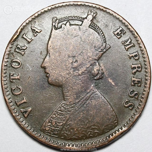 سکه ¼ آنه هند مستعمره بریتانیا 1890 (ملکه ویکتوریا)