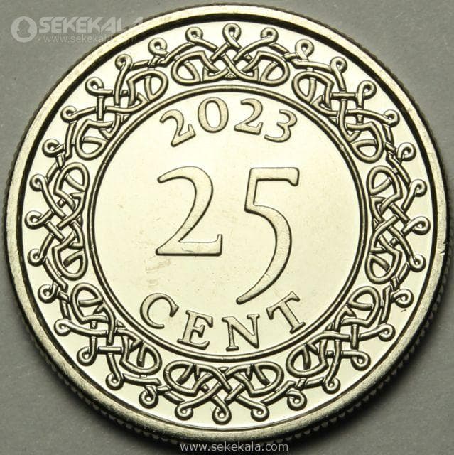 سکه کمیاب 25 سنت سورینام 2023 (UNC)
