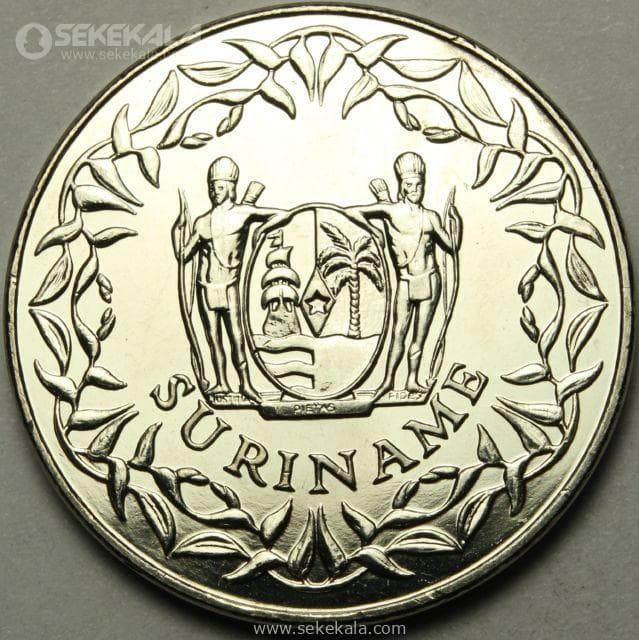 سکه کمیاب 25 سنت سورینام 2023 (UNC) — تصویر ۲