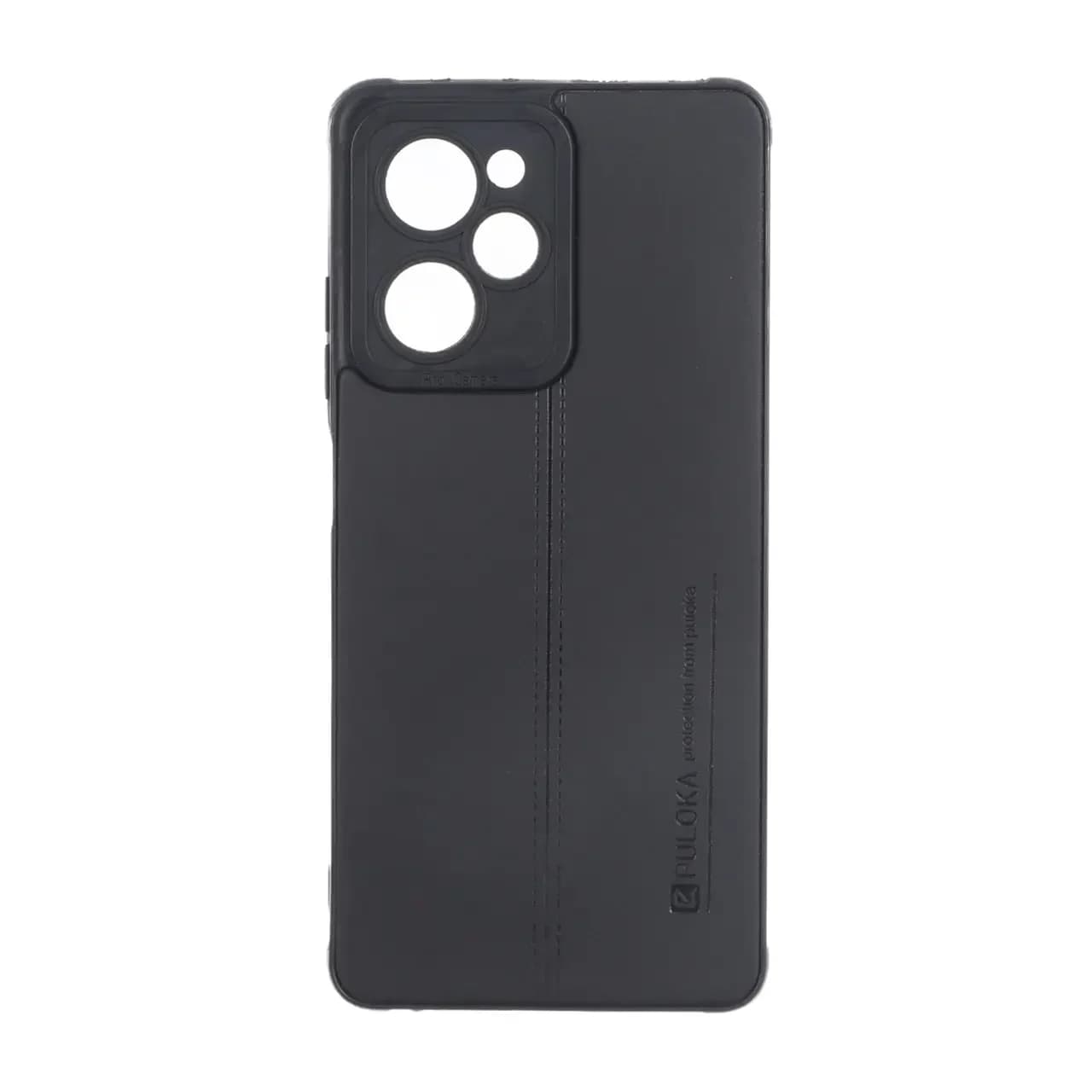 قاب Puloka طرح چرم دوخت دار محافظ لنزدار Xiaomi Poco X5 Pro 5G