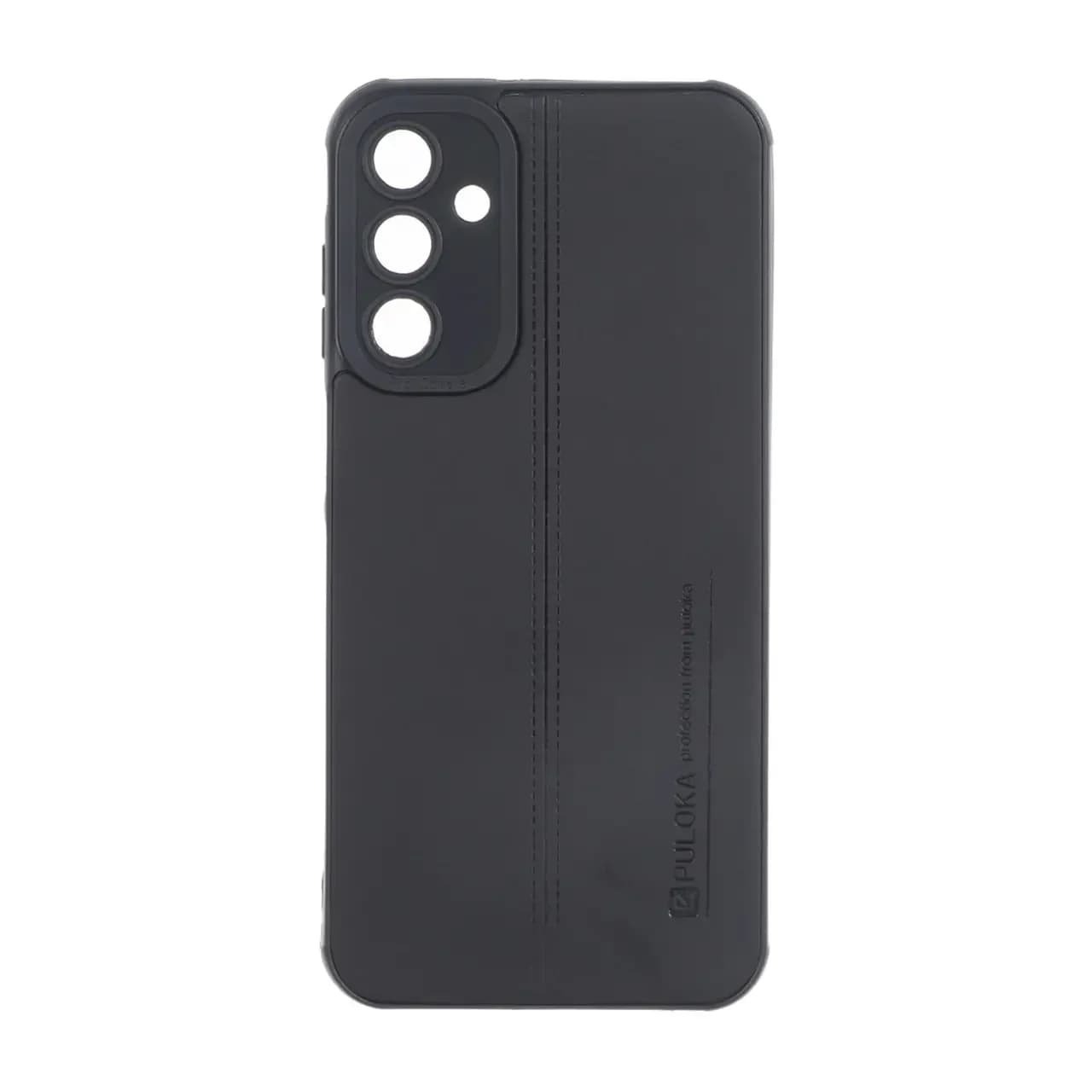 قاب Puloka طرح چرم دوخت دار محافظ لنزدار Samsung Galaxy A15