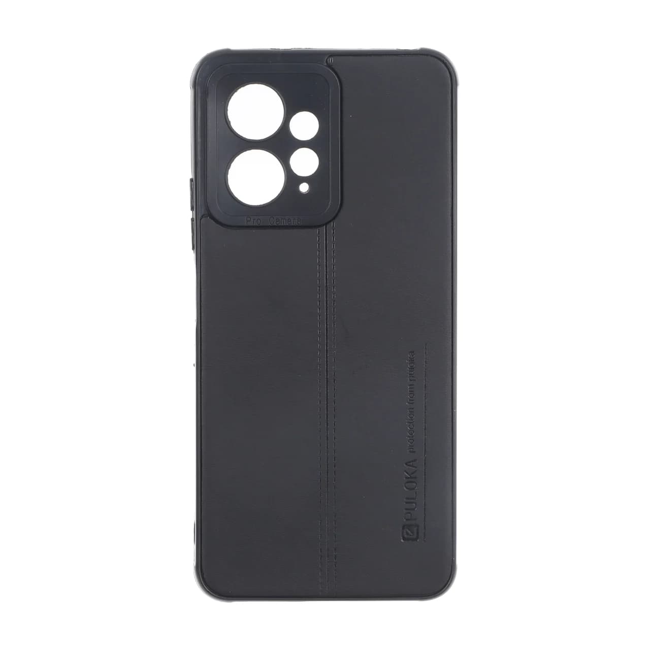قاب Puloka طرح چرم دوخت دار محافظ لنزدار Xiaomi Redmi Note 12 4G