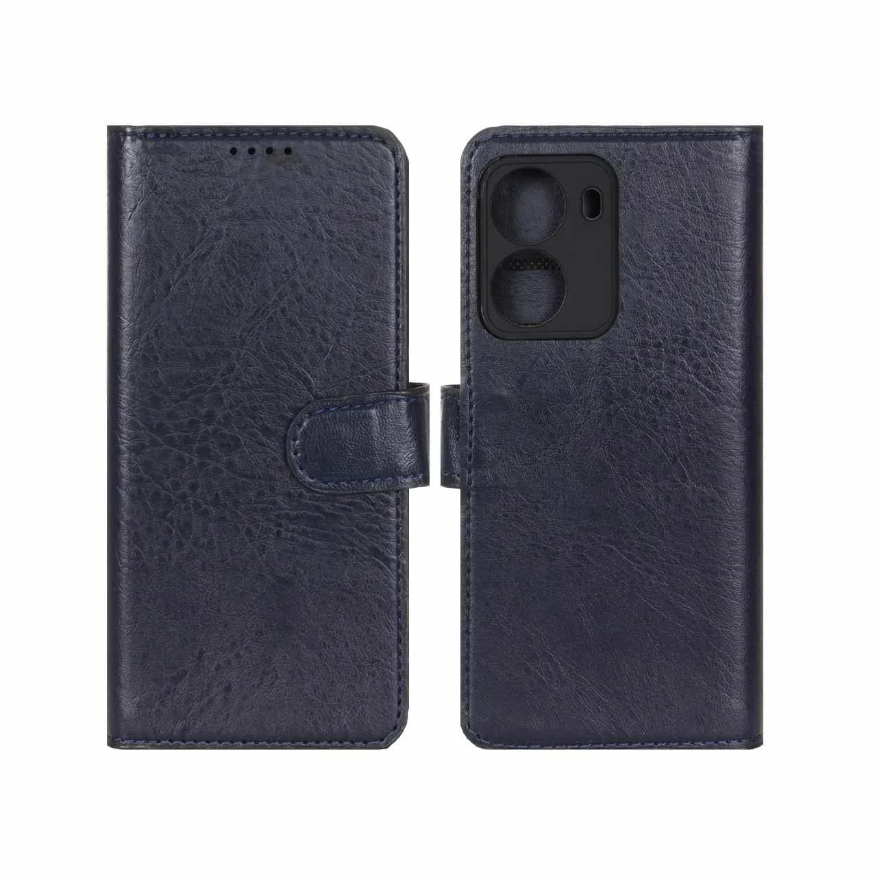 کیف موبایل چرمی مگنتی محافظ لنزدار Xiaomi Poco X7 Pro — تصویر ۳