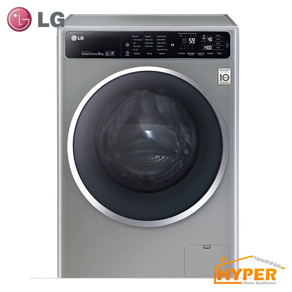 ماشین لباسشویی ال جی WM-L1050ST استیل 10.5 کیلویی
