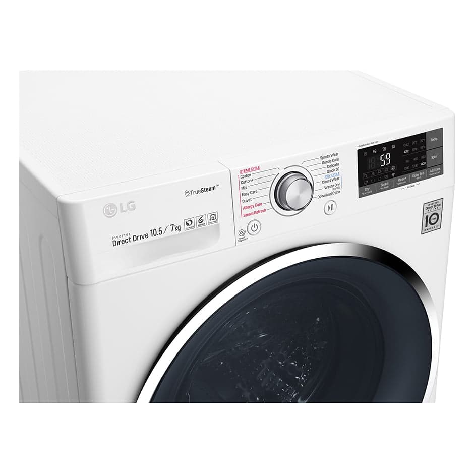 ماشین لباسشویی ال جی WM-1045CS استیل 10.5 کیلویی — تصویر ۴