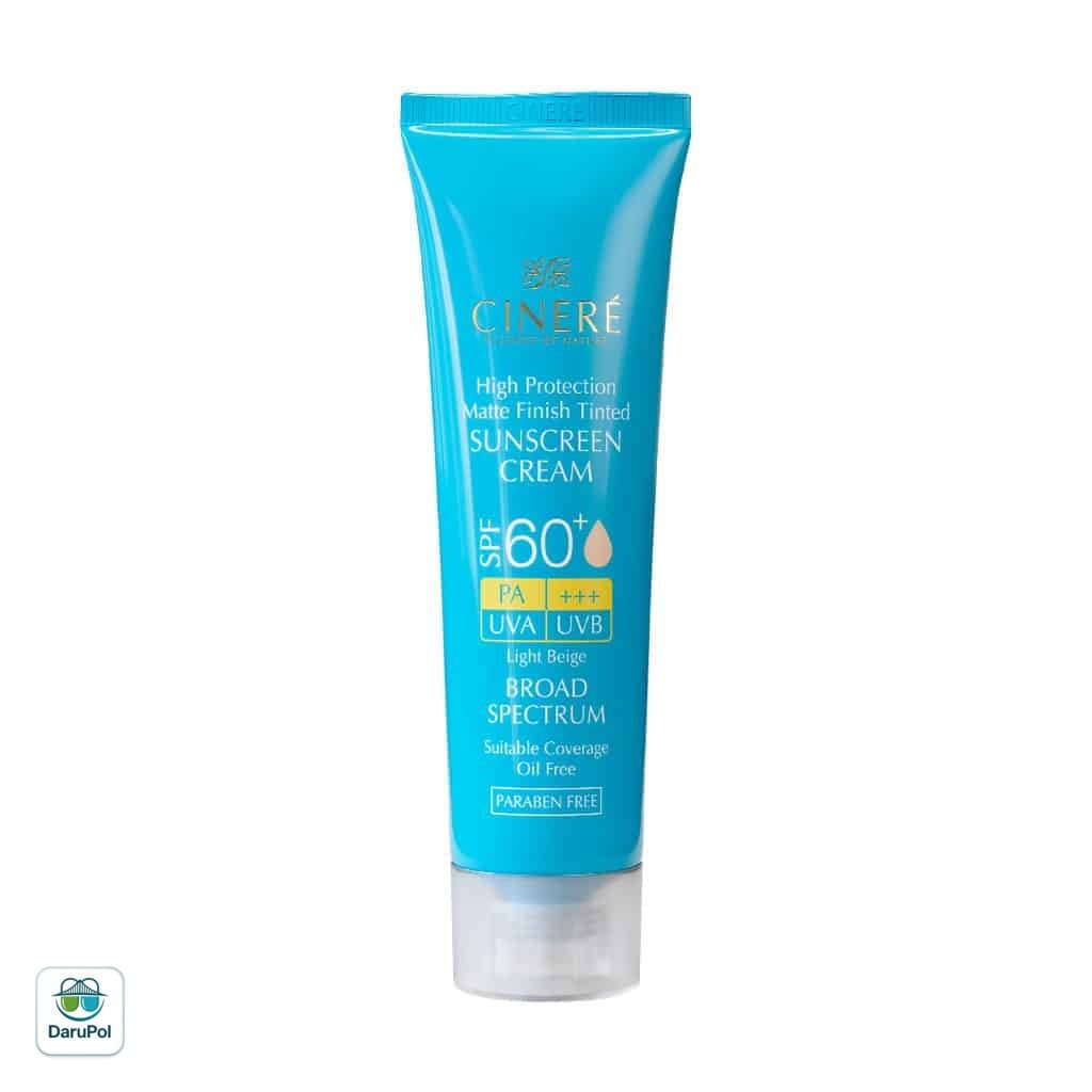کرم ضد آفتاب رنگی SPF60 سینره فاقد چربی — تصویر ۳