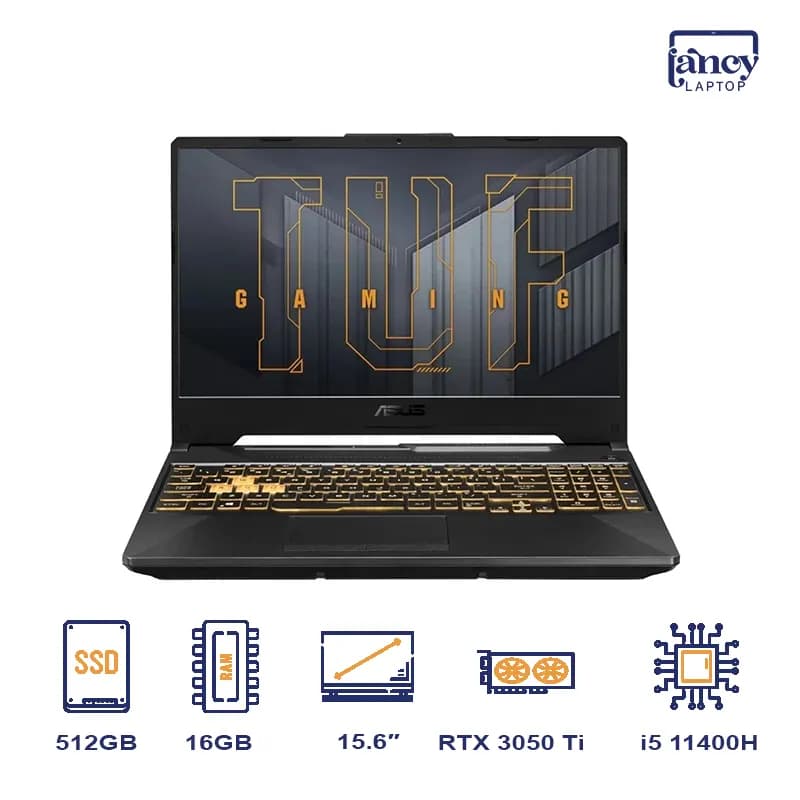 لپ تاپ استوک 15.6 اینچی ایسوس TUF Gaming F15 FX506HE Core i5-11400H 16GB DDR4 512GB SSD RTX 3050 Ti 4GB FHD IPS 144Hz