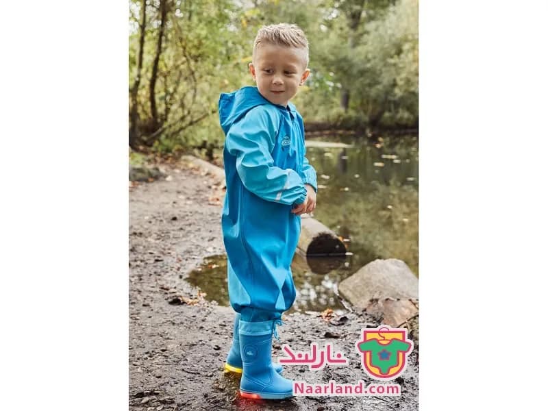 اورال (سرهمی) بارانی بدون آستر لوپیلو فیروزه ای طرح زیردریایی — تصویر ۲
