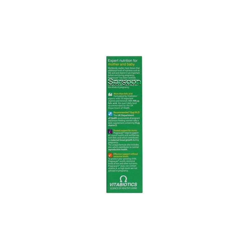 قرص پرگناکر ویتابیوتیکس اورجینال مخصوص بانوان ۳۰ عددی Vitabiotics Pregnacare Original 30 Tabs — تصویر ۳