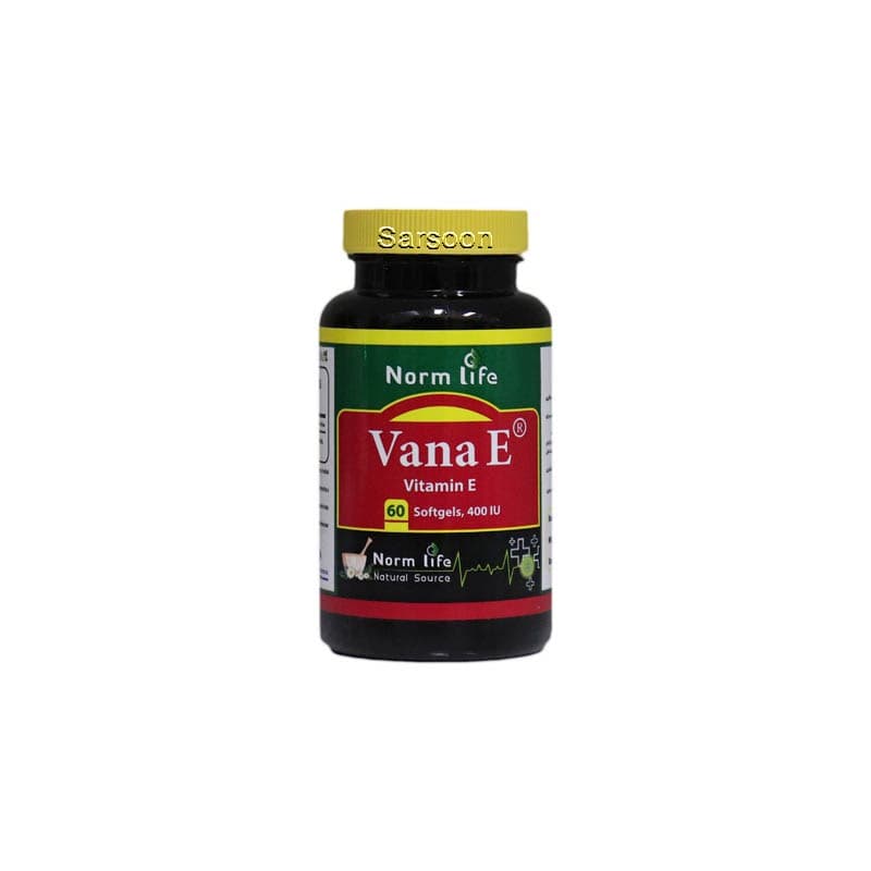 کپسول نرم ویتامین E 400 واحد نورم لایف 60 عدد Norm Life Vana-E 60 Caps