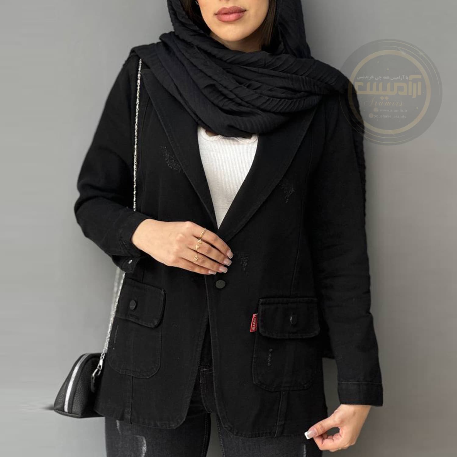 کت جین یقه انگلیسی — تصویر ۴