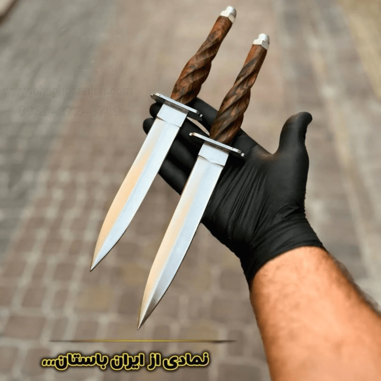 شمشیر Dager سی‌سانتی فولادی خوش‌دست با غلاف سفارشی با کیفیت بسیار بالا
