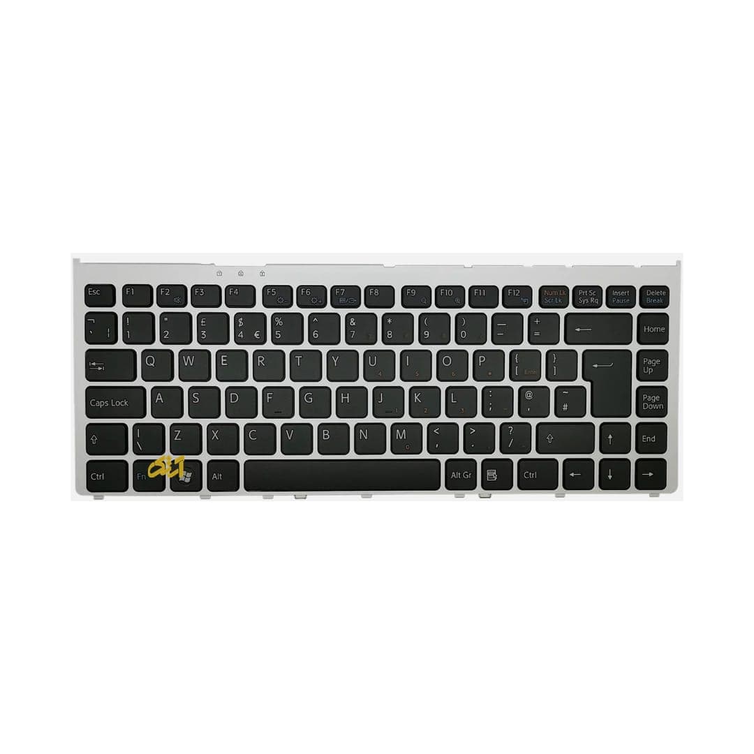 کیبورد لپ تاپ سونی با فریم نقره ای اینتر بزرگ مدل SONY VIAO VGN-FW11L