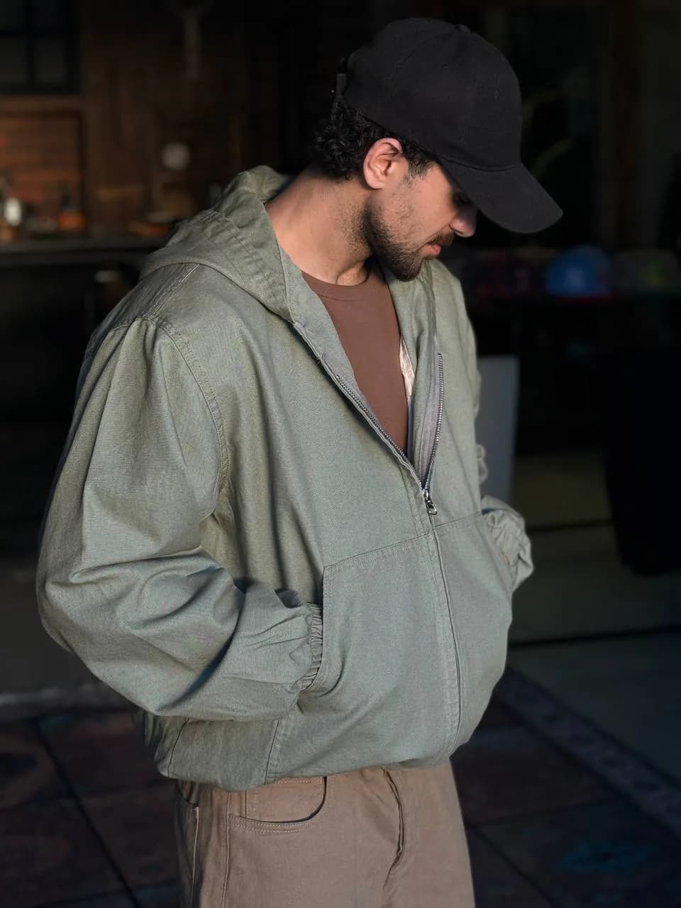 کاپشن کمر کش کتان صدری 3XL — تصویر ۲