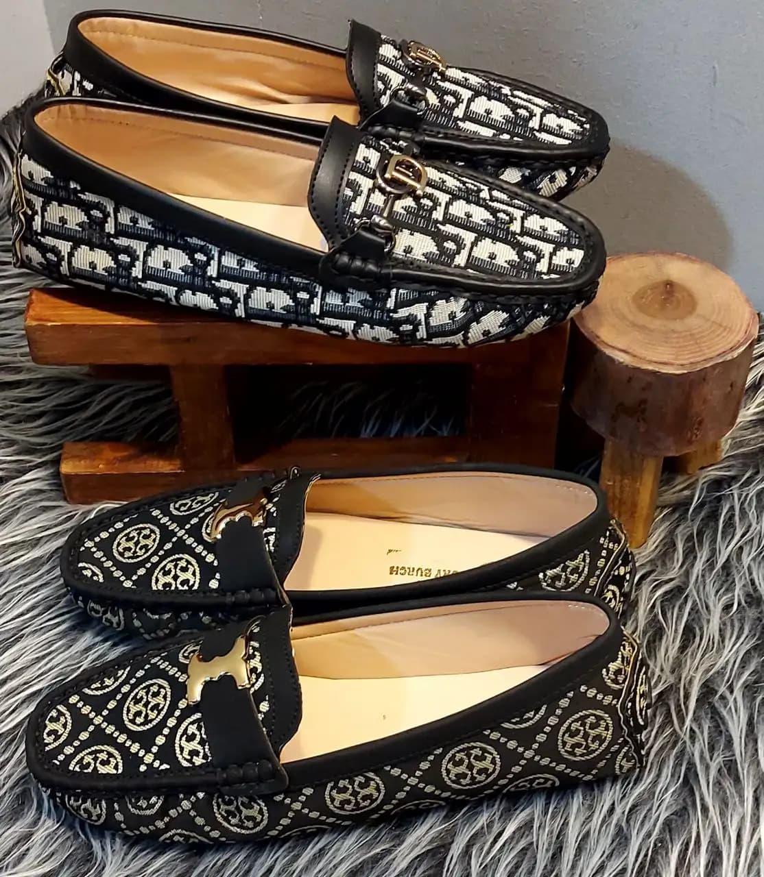 کفش کالج تی تی و دیور (مشکی-کرم) کد 4320