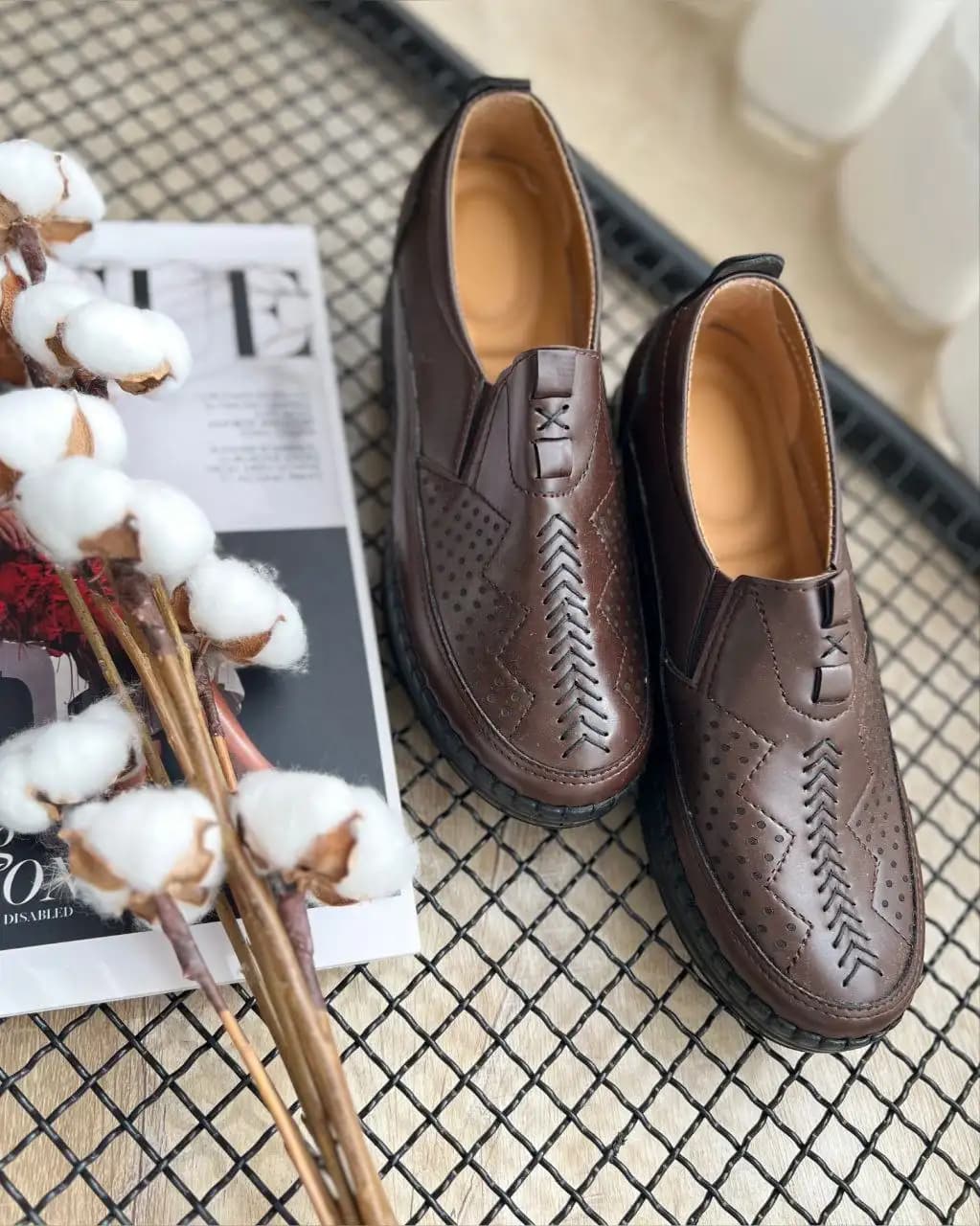 کفش طبی (قهوه ای تیره) کد 4319