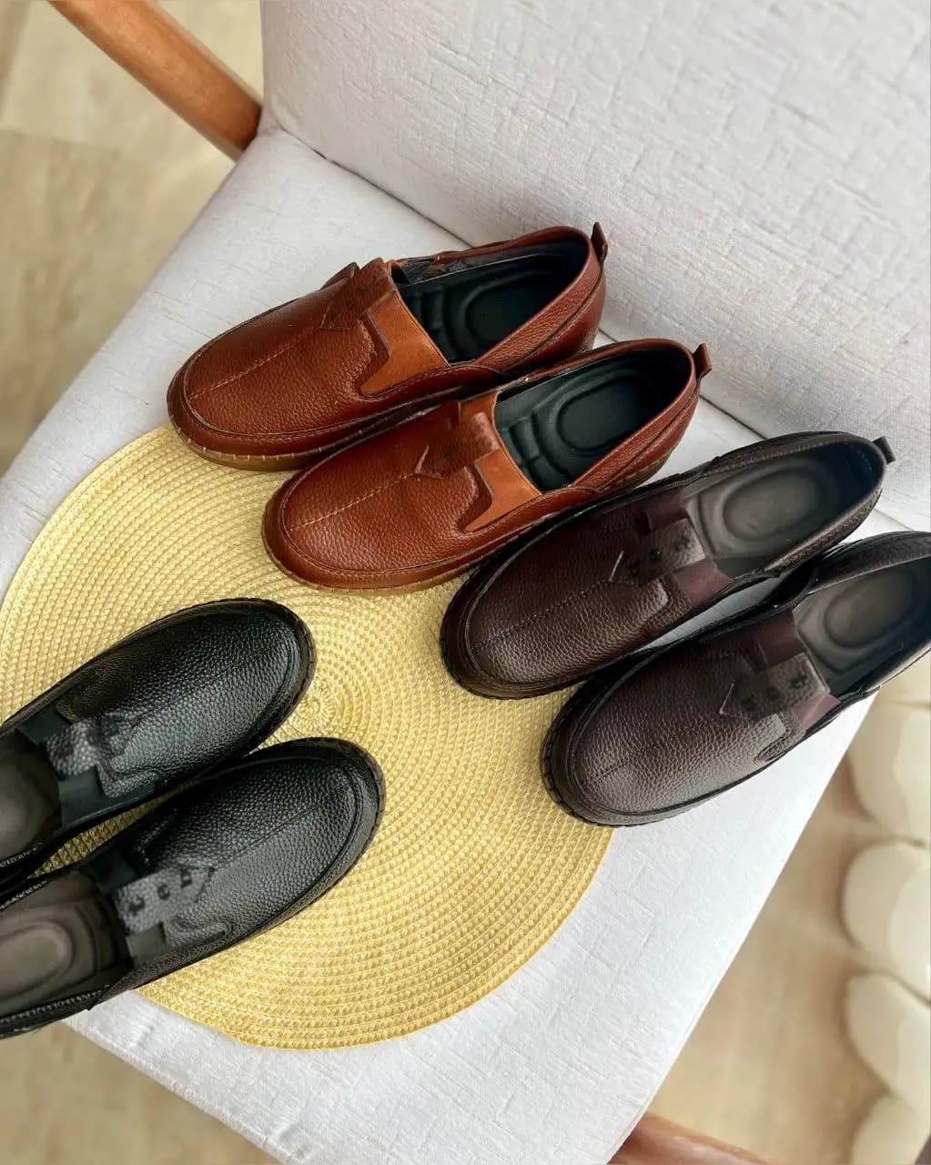 کفش طبی (قهوه ای) کد 4318 — تصویر ۲