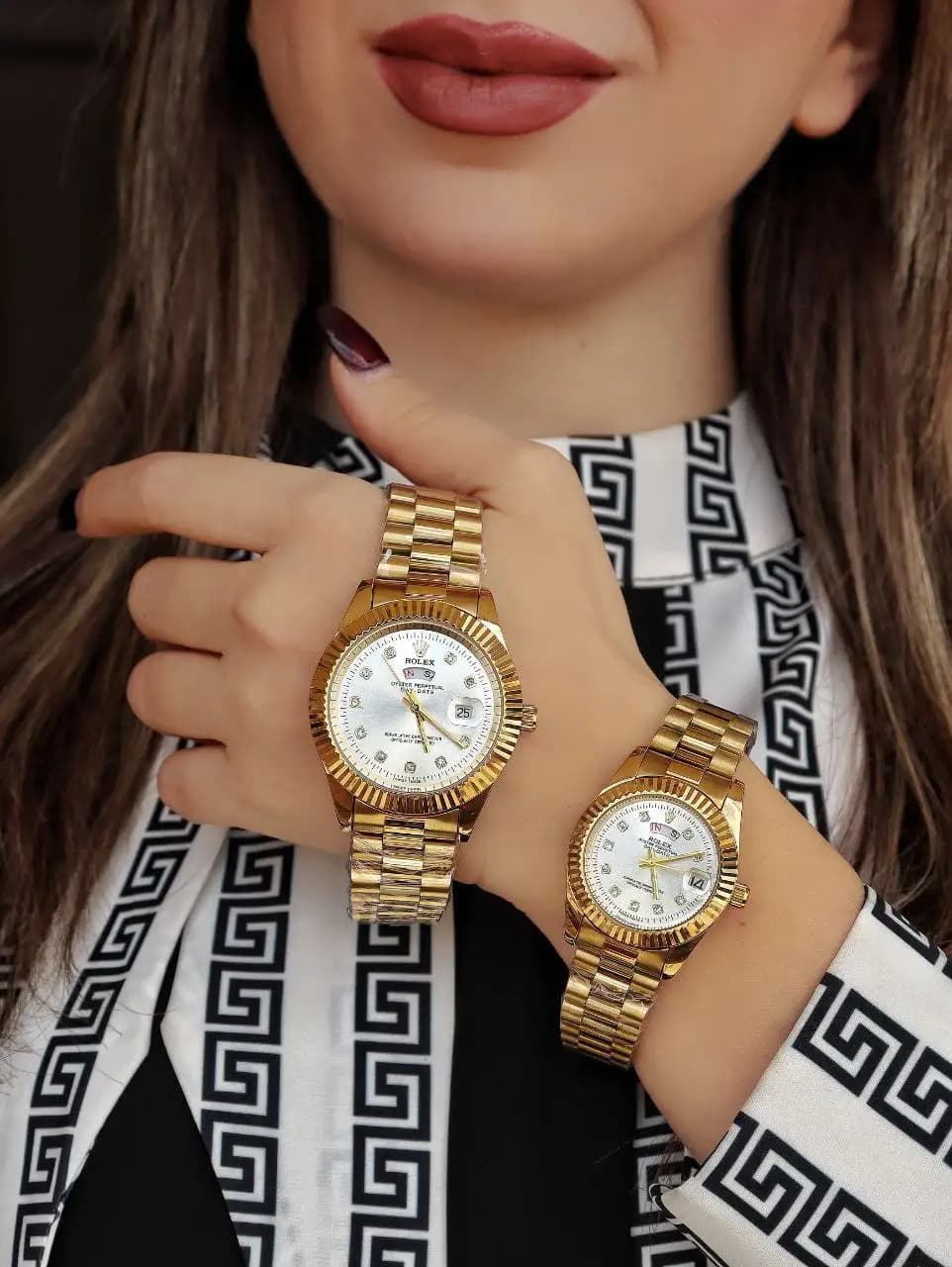 ساعت رولکس Day-Date (طلایی صفحه نقره ای) کد 4300