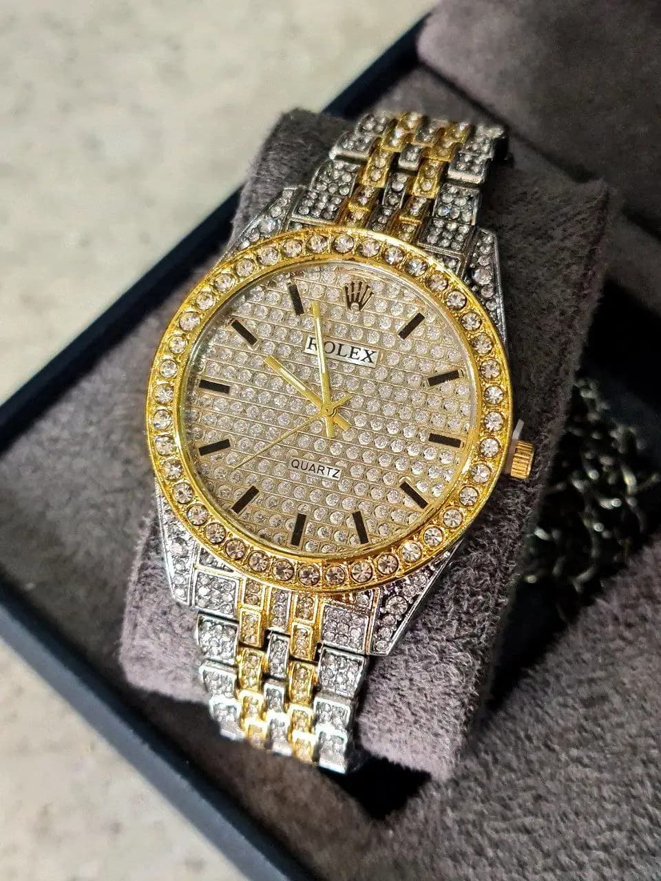 ساعت Rolex (نقره ای-طلایی-مشکی) کد 4290