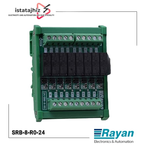 رله برد 8 تایی 24Vdc تککنتاکت 5 آمپر 24-SRB-8-R0 — تصویر ۲