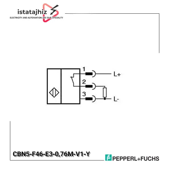 سنسور خازنی P+F کد CBN5‑F46‑E3‑0,76M‑V1‑Y — تصویر ۲