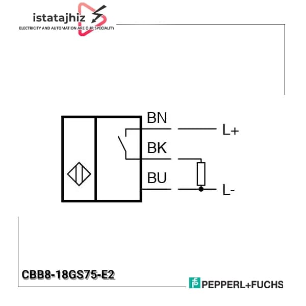 سنسور خازنی P+F کد CBB8‑18GS75‑E2 — تصویر ۲