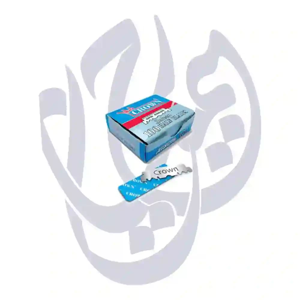 نیم تیغ یدک کرون مدل Saloon بسته 100 عددی crown