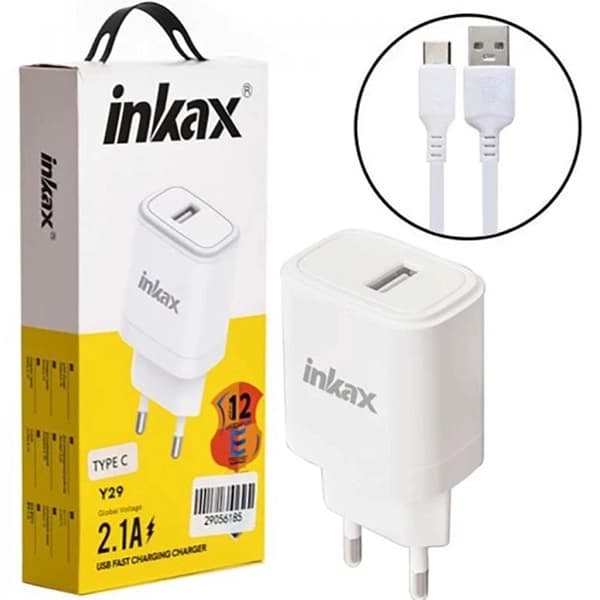 کلگی شارژر + کابل تایپ سی اینکاکس inkax Y29