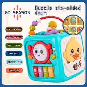 اسباب بازی مکعب هوش موزیکال شش وجهی مدل Toddler Baby Music Hexahedron Blocks_اسباب بازی — تصویر ۴