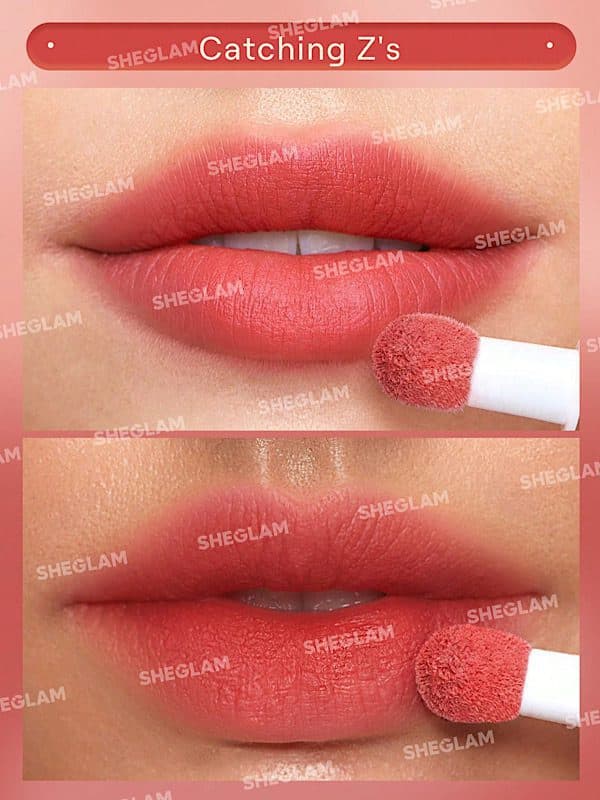 رژ لب مایع مات بالش‌دار Pout Cushion – رنگ Catching Z’s شیگلم SHEGLAM — تصویر ۲