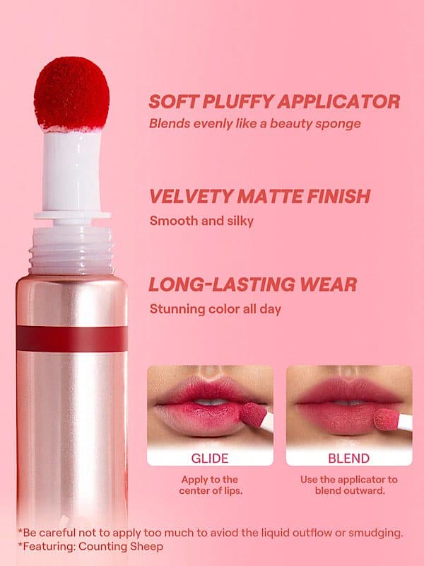 رژ لب مایع مات بالش‌دار Pout Cushion – رنگ Catching Z’s شیگلم SHEGLAM — تصویر ۵