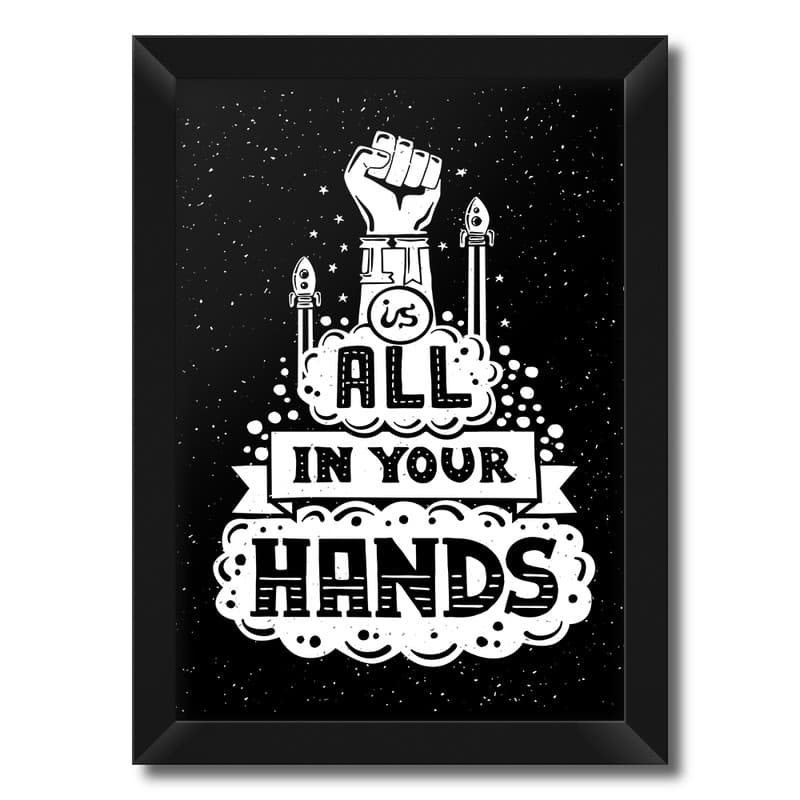 تابلو فنچ آرت طرح All Is In Your Hands کد QT102E-WB