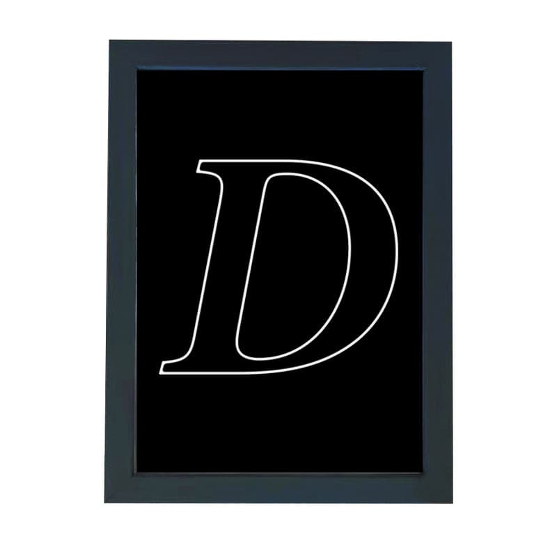 تابلو گالری چهره پرداز رخ مدل حرف D طرح عاشقانه دکوری کد Alphabet10008