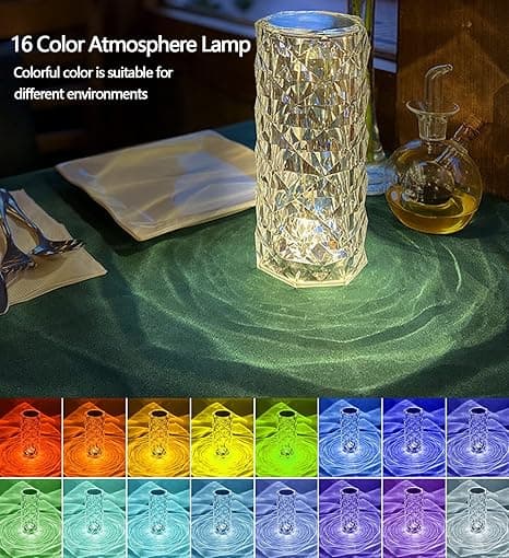چراغ کریستال رومیزی الماس Rose Table Lamp — تصویر ۶