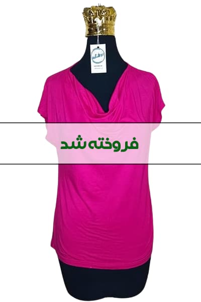 تیشرت ریون صورتی زنانه دست دوم