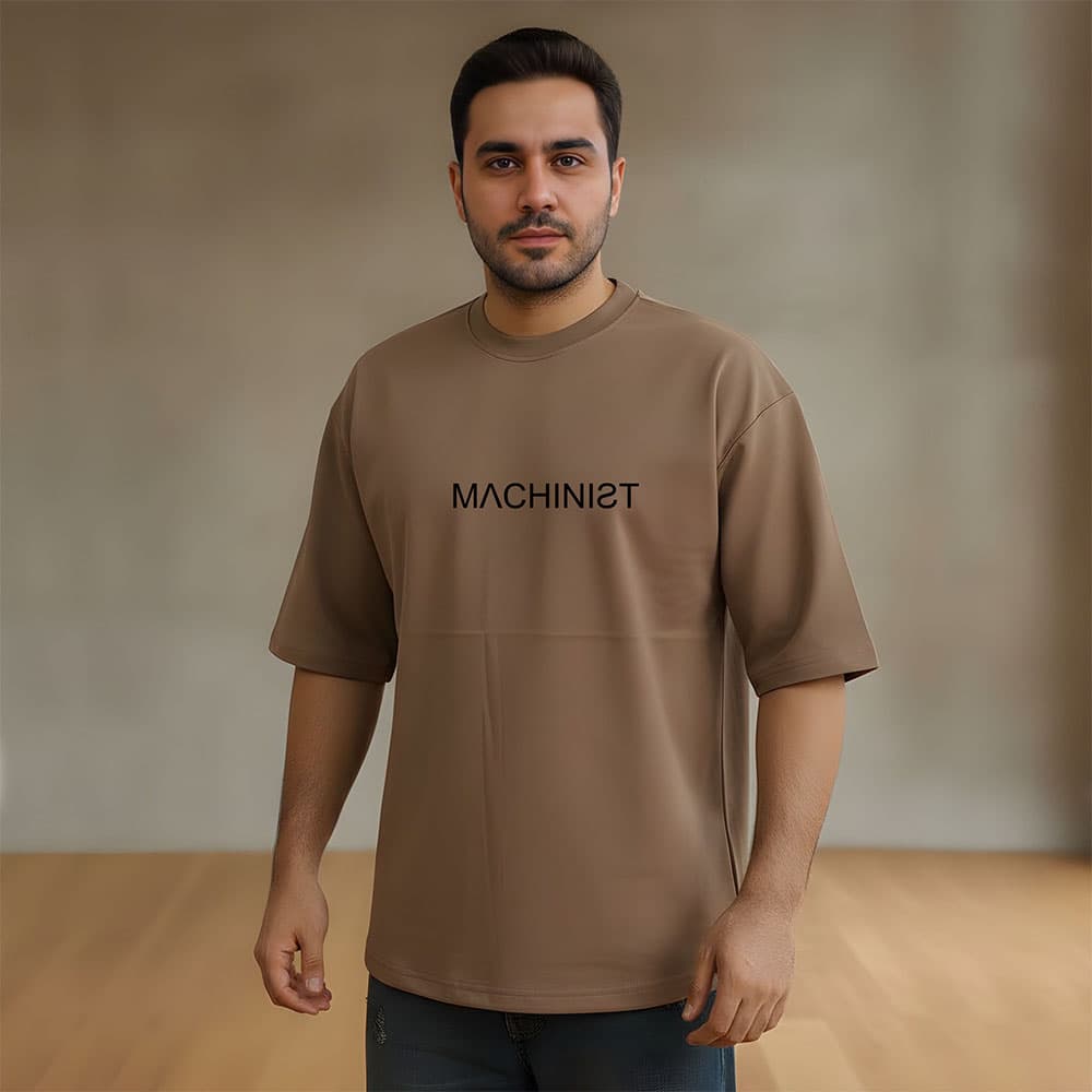 تیشرت مچینست Machinist دونخ پنبه موکا مردانه | کیفیت بالا