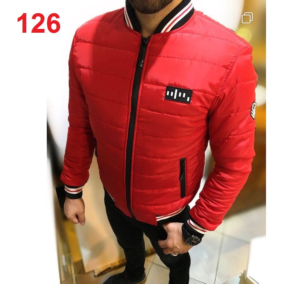 کاپشن خلبانی زمستانی داخل خز کرکی قرمز کد 126