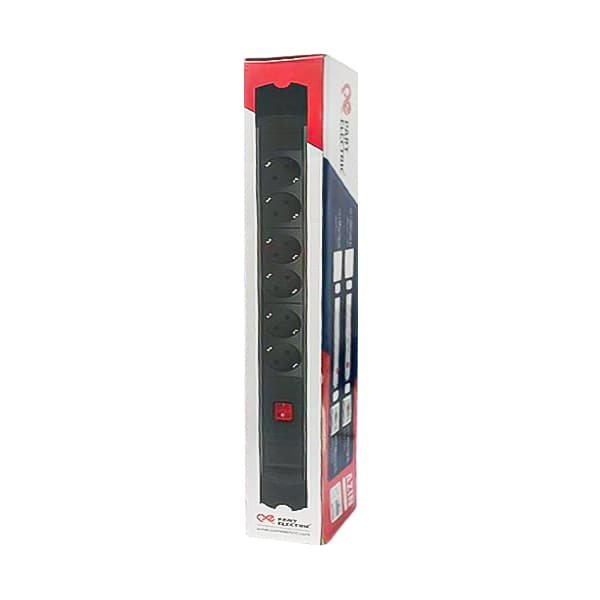 پاور ماژول شش خانه پارت مدل 2253 ارت دار کابل 1.8 متر — تصویر ۲