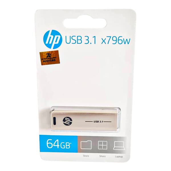 فلش مموری 64GB اچ پی USB3.1 مدلx796W — تصویر ۲