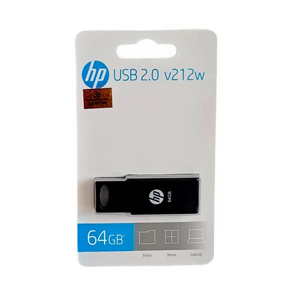 فلش مموری 64GB اچ پی USB2.0 مدلv212W مشکی — تصویر ۲