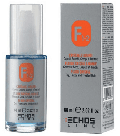 اچ اس لاین سرم فلوئید کریستال ضد موخوره F1-2 درمان موی خشک و وز ECHOSLINE Anti Frizz Fluid Crystal 60ml