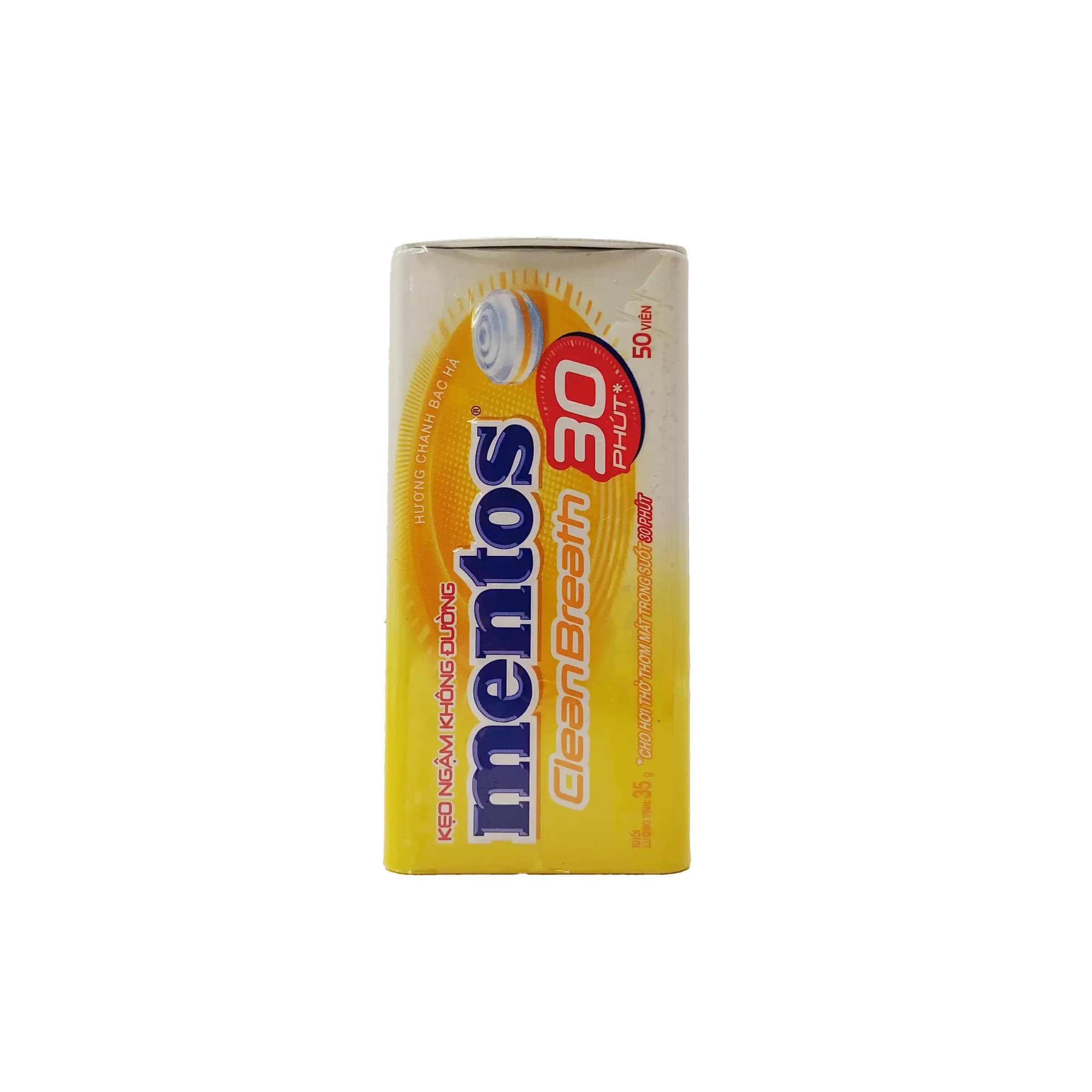 قرص خوشبو کننده دهان رژیمی منتوس با طعم لیمو 35 گرمی Mentos Clean Breath Lemon Sugar Free — تصویر ۳