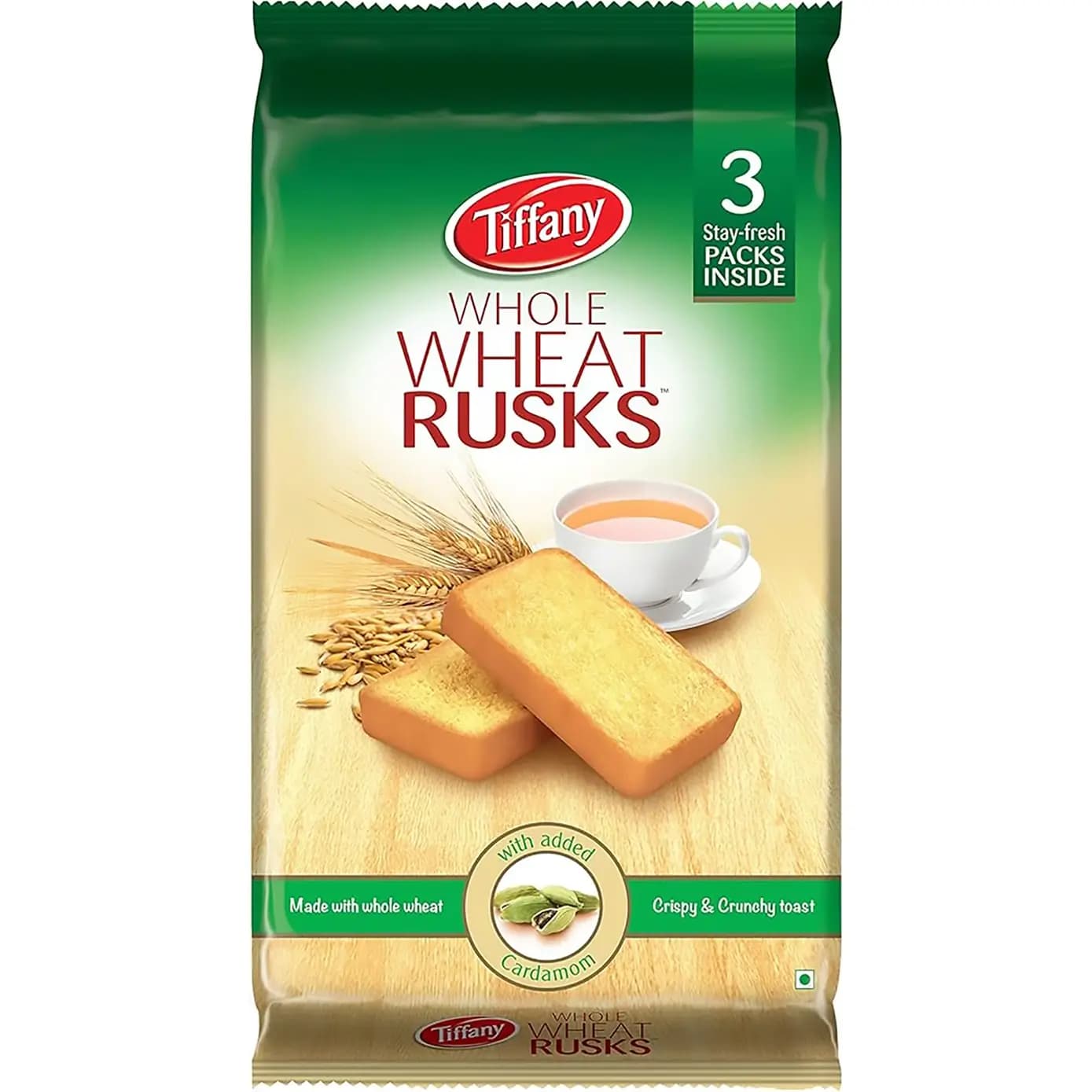 نان تست سوخاری گندم با طعم هل تیفانی 280 گرمی Tiffany whole wheat Rusks