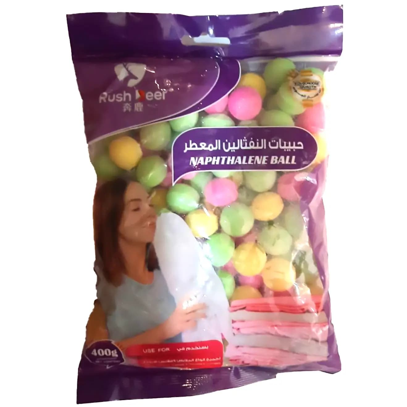 نفتالین رنگی خوشبو کننده راش دیر 400 گرمی Rush Deer Naphthalene Balls