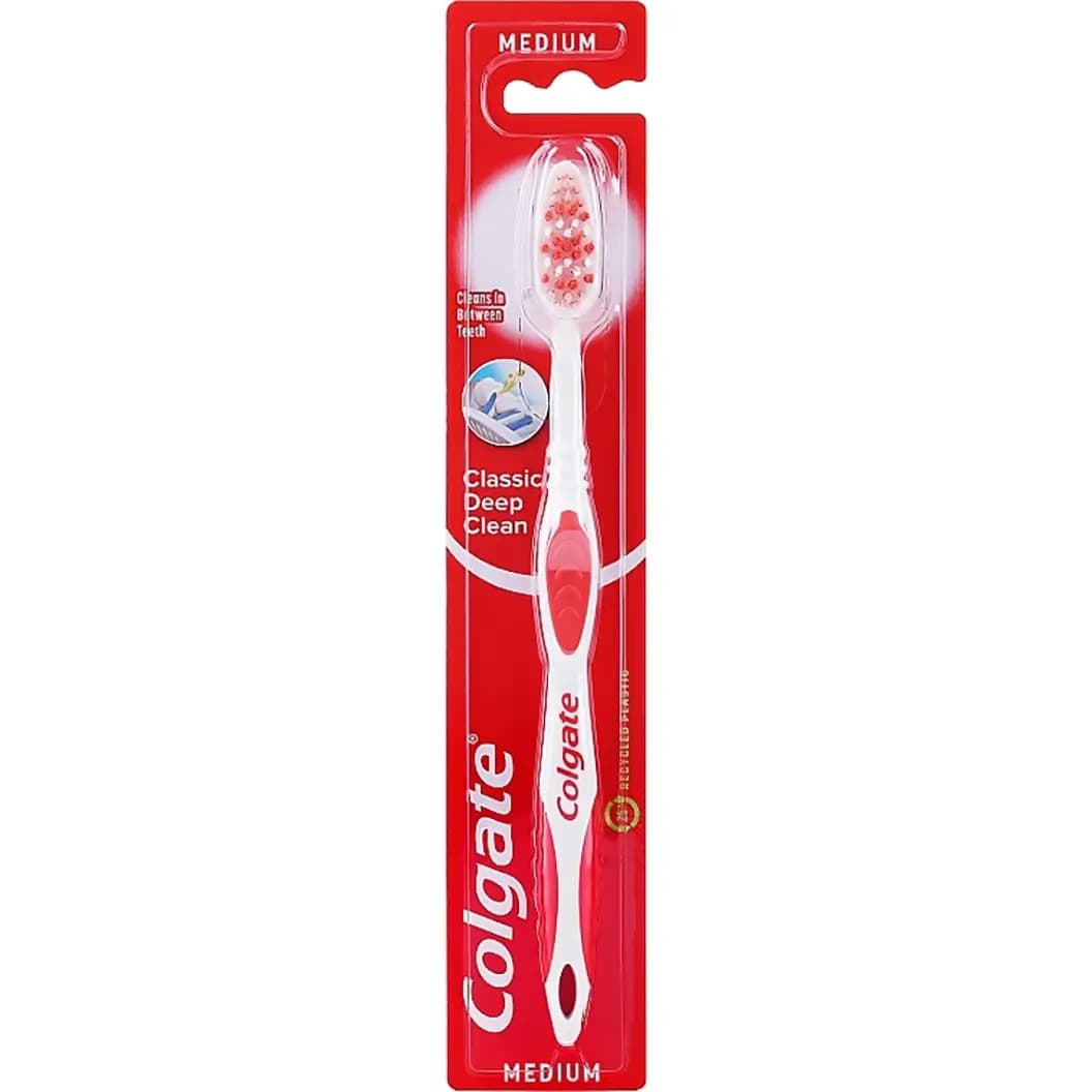 مسواک کلگیت کلاسیک دیپ کلین با نرمی متوسط (قرمز) Colgate Classic Deep Clean